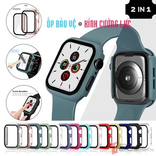 Ốp Bảo Vệ Apple Watch Mặt Kính Cường Lực Series 4 | 5 | 6 kích thước 40mm 44mm Chống Trầy Sước Va Đập Bể Vỡ Màn Hình