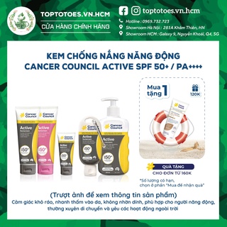 Kem chống nắng Năng động Cancer Council Active SPF 50+/ PA ++++