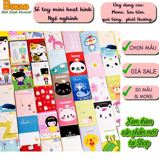 Z0437 (20 Mẫu Lựa Chọn) Combo 4 Quyển Sổ Ghi Nhanh Dễ Thương (4q Khác Nhau) Bukao