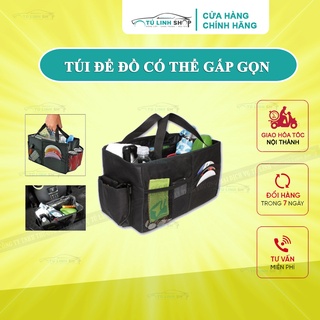 [Mã LIFEAUMAY giảm 10% tối đa 30k đơn 150k] Túi đựng đồ để cốp ô tô bằng vải, nhiều ngăn, dễ dàng gấp gọn