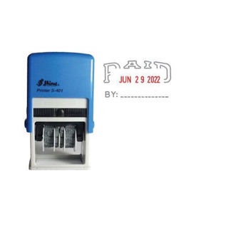Dấu ngày tháng năm có sẵn nội dung Shiny S401 “ Paid “ và S402 “ Received “