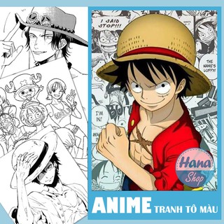 Bộ Tranh tô màu Anime One Piece - Dành cho các Fan của One Piece yêu thích sáng tạo