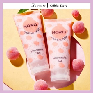Kem tẩy da chết body đào Noro 200g dạng tuýp nội địa trung Peach Clear Body Scrub NTTBC3