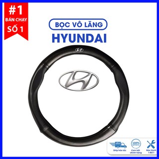 Bọc vô lăng Hyundai I10, I20, I30, Accent, Santafe, Tucson, Kona, Getz, Avante, Elantra, Trùm vô lăng cacbon