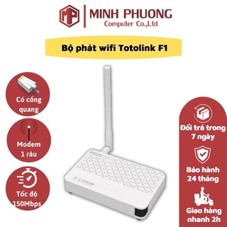 Router Wi-Fi quang chuẩn N 150Mbps Totolink F1 4 cổng LAN