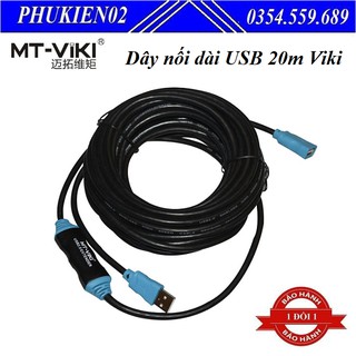 Cáp nối dài USB 20m Có IC khuếch đại tín hiệu VIKI - Hàng Chính Hãng