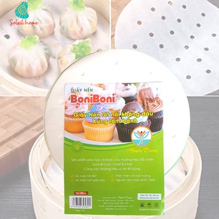 Giấy nến đục lỗ BoniBoni, 100 tờ / thếp , lót nồi chiên không dầu, xửng làm bánh - Soleil Home