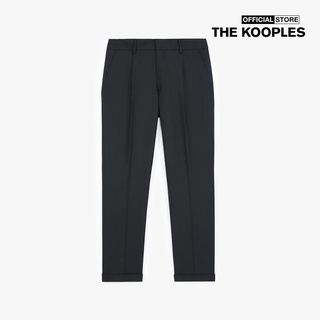 THE KOOPLES - Quần tây nam nhấn li Black Wool HPAN21021K-BLA01