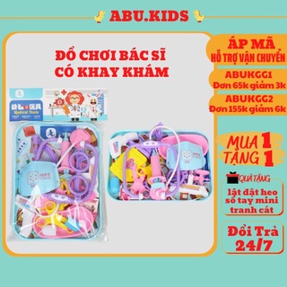 Đồ chơi bác sĩ kèm khay khám và bộ vỉ bác sĩ nha khoa kèm búp bê -Đồ chơi giáo dục bác sĩ 2 phân loại cho bé