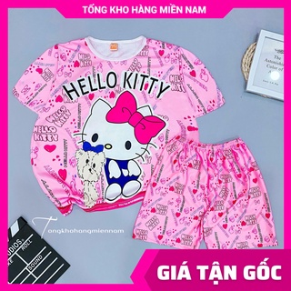 Đồ bộ thun đùi nam nữ mặc nhà size đến 70kg chất thun mềm mát in hình doremon kitty hoạt hình dễ thương DBRBD FULL SIZE