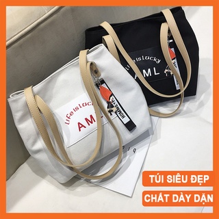 Túi vải đeo chéo vai kẹp nách nữ AML phong cách Hàn Quốc, Túi xách đeo chéo vai nữ - AML
