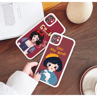 Ốp lưng iphone Cô gái Đỏ cạnh vuông chống sốc cho iphone 11 7plus 8plus x xsmax 11pro max 12pro 12promax13promax tr1103