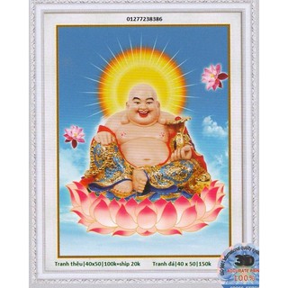 Tranh đính đá phật di lạc cỡ nhỏ DF2571 (40 x 50 cm)