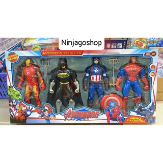Bộ 3 -4 siêu anh hùng có đèn bằng nhựa cao cấp Batman Người Khổng Lồ Xanh Siêu Nhân Superman