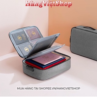 Cặp đựng tài liệu nhiều ngăn, túi đựng tài liệu hồ sơ giấy tờ A4 cho gia đình có quai xách khoá số