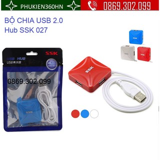 BỘ CHIA USB 2.0 Hub SSK 027-Hàng chính hãng