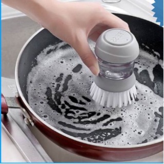 Cọ Bàn Chải Chà Rửa Xoong Nồi Kèm Ngăn Chứa Nước Rửa Chén Bát Tiện Lợi