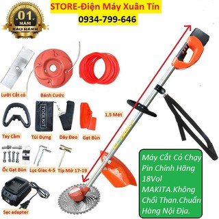 Máy cắt cỏ chạy pin MAKITA 18vol.động cơ không chổi  than..chính hãng