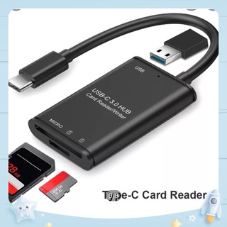 Đầu Đọc Thẻ Nhớ Micro SD/SD/USB 3 trong 1 cổng  Type C  Cho Máy Tính Xách Tay Điện Thoại Thông Minh