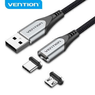 Cáp sạc nhanh Vention loại Micro USB / Type-C cho điện thoại thông minh 3A 480Mbps