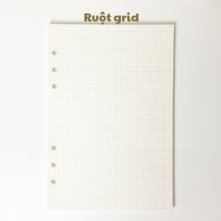 Giấy Caro - Lõi Sổ Còng/ Binder Size A5, A6 Nhà Cam