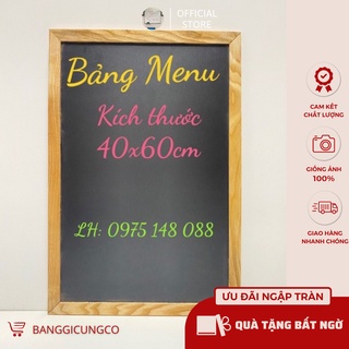 Bảng Menu Đen Nhà Hàng, KT: 40x60cm, tặng kèm phụ kiện, Hàng có sẵn ( Miễn phí ship trong nội thành Hà Nội)