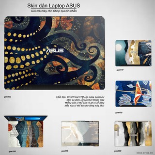 Skin dán Laptop Asus in hình sơn mài (inbox mã máy cho Shop)