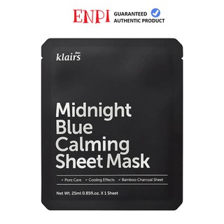 Mặt nạ làm dịu da Klairs Midnight Blue Calming Sheet Mask