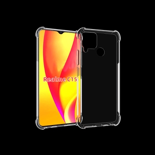 Casing Realme C15 Case Shockproof Cover For Realme 5 3 X2 2 Pro X3 C12 C2 C11 5s XT Transparent TPU Phone Case Silicone Cover