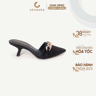 Guốc Mũi Nhọn CHIMOKA Cho Nữ Quai Xích Gót Cao 5cm 2901