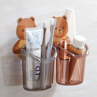 Cốc hình chú gấu để bàn chải đánh răng nhà tắm xinh xắn
