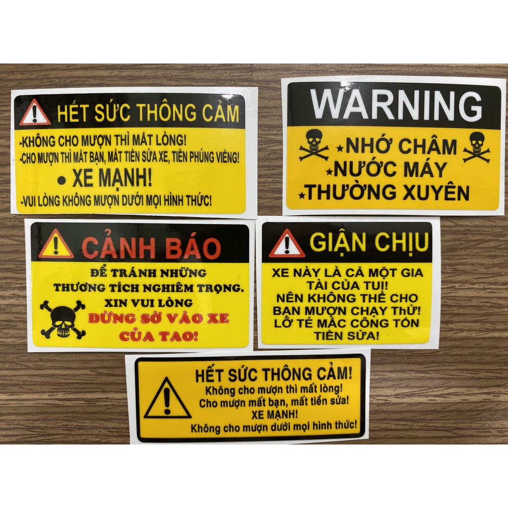 tem cảnh báo