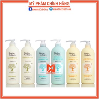Dầu gội xả BIOTIN COLLAGEN VOUDIOTY 500 - 1000ml đủ màu mẫu mới 2021 chính hãng
