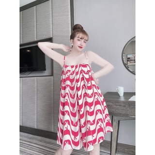 Váy Ngủ Sexy, Đầm Ngủ Nữ Đồ Mặc Nhà Chất Lụa Phối Ren Cao Cấp B015