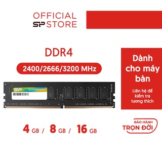 Chính hãng-Ram máy tính Silicon Power DDR4 2400/2666/3200 Mhz U-DIMM 4GB/8GB/16GB
