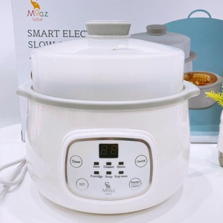 Nồi nấu cháo chậm, nồi nấu cháo cho bé đa năng 2 tầng hấp Moaz Bebe Mb030