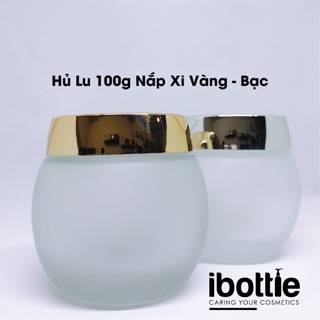 Chai lọ sang chiết mỹ phẩm -Hủ lu thủy tinh mờ nắp trơn 100g