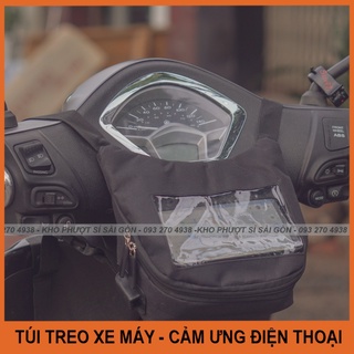 Kho Sỉ SG - Túi Grab đựng điện thoại cảm ứng treo đầu xe dạng đứng - túi ngang đựng điện thoại cảm ứng được chạy Grap