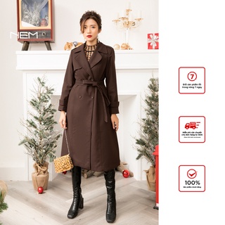 Áo măng tô dạ nữ thiết kế dáng dài NEM Fashion AK24492