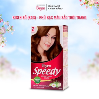 Thuốc nhuộm phủ bạc dạng kem Bigen Speedy Conditioning Color 80ml, mùi dễ chịu, màu nhuộm trẻ trung