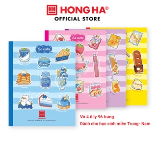 Vở 4 ô ly 96 trang Hồng Hà Class Zoo 0396 dành cho học sinh miền Trung - Nam (10 quyển)