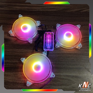 Quạt Tản Nhiệt Máy Tính Z1 Led RGB 12cm Đồng Bộ Màu Hub Quạt Coolmoon, Hub Sync Mainboard
