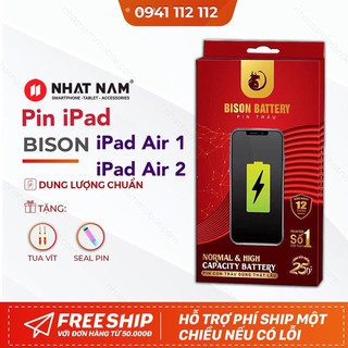 [Mã 154ELSALE2 giảm 7% đơn 300K] Pin iPad Air1, Pin iPad Air 2 chính hãng BISON- BH 12 tháng
