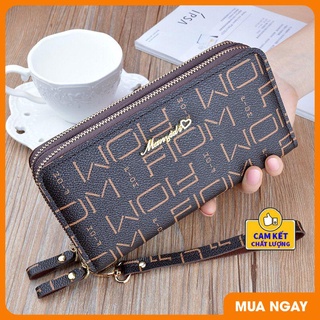Ví Cầm Tay Nữ Hoạ Tiết in Chữ Kèm LOGO Thời Trang Sang Trọng,Sành Điệu ST908