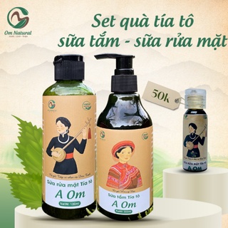 Set Quà Sữa Rửa Mặt, Sữa Tắm Tía tô A Om - Gửi Tặng Thiên Nhiên