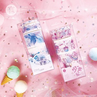 Set 4 cuộn băng dính washi tape