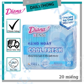Băng vệ sinh hàng ngày DIANA Sensi Cool Fresh (20 Miếng - Xanh Dương)