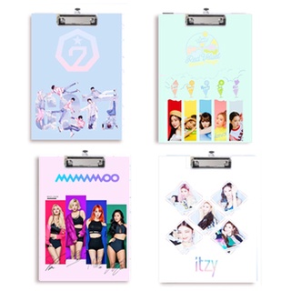 kẹp tài liệu bìa cứng got7 itzy red velvet mamamoo KTLG38 dễ thương  cute size A4 hoạt hình