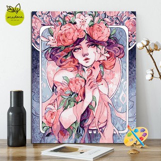 Tranh sơn dầu số hóa tự tô Nàng xuân 351