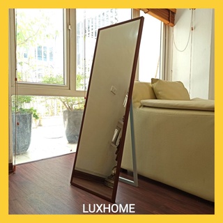 Gương Soi Toàn Thân 1m2*50cm Chân Đứng, + Khung Viền Vân Gỗ Đẹp, Tựa Tường, Treo Tường LUX HOME